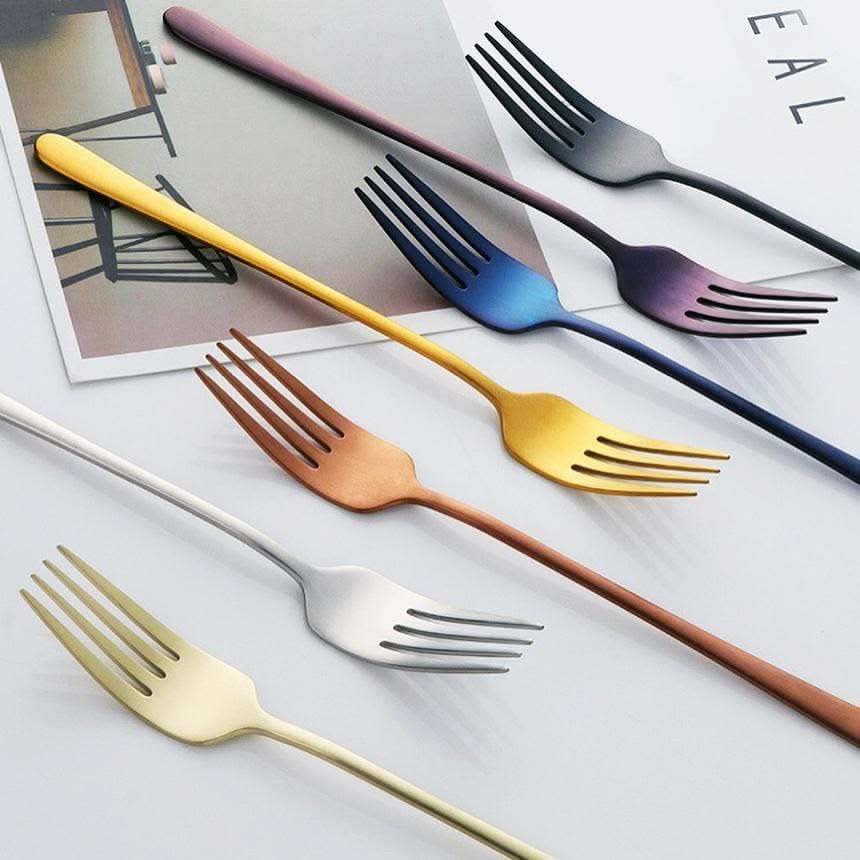 BowLift | Luxury table fork with durable plating shine