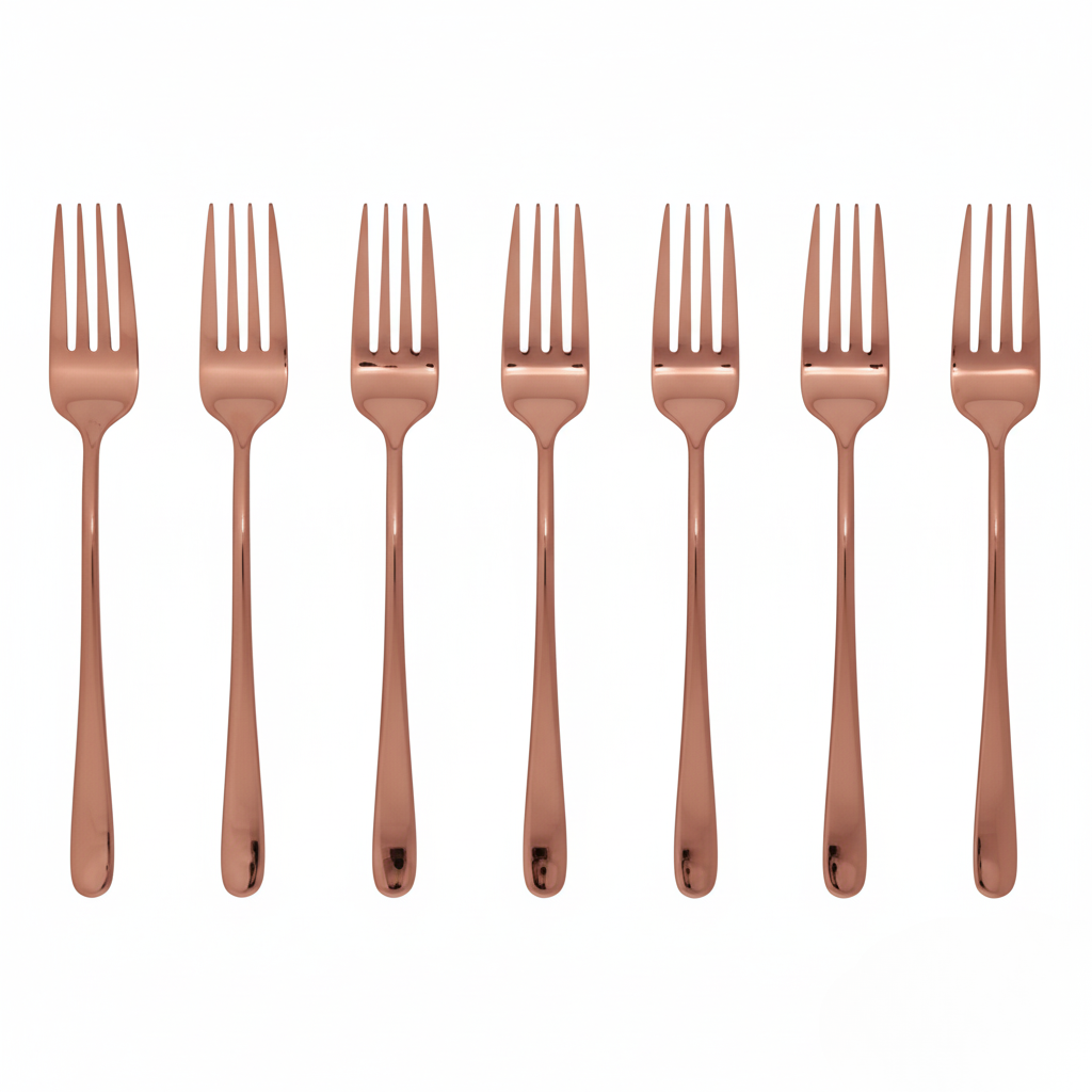 BowLift | Luxury table fork with durable plating shine