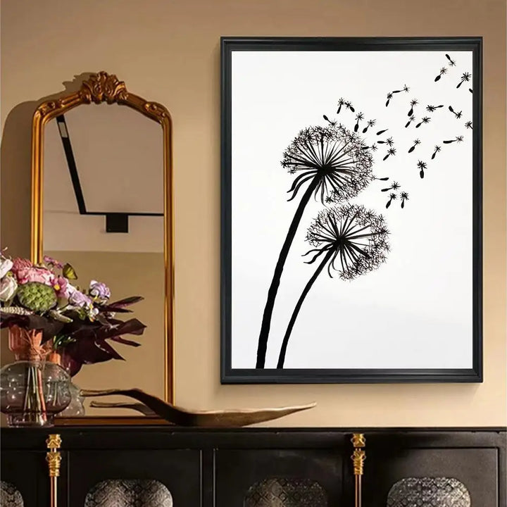 Modern Lifestyle Floral Wall Art Minimalist Black White Posters Fine Art Canvas Prints Pictures For Living Room Decor | Bowlift