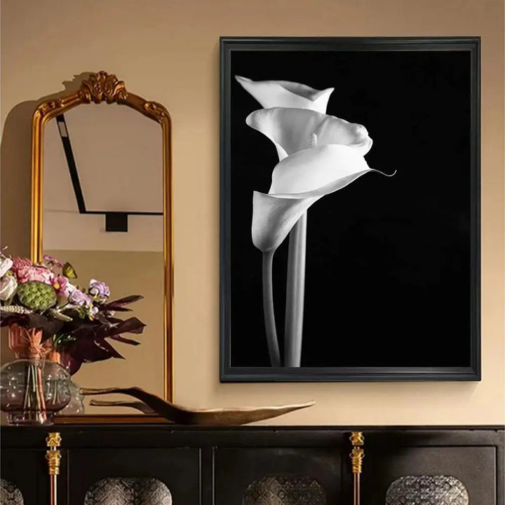 Modern Lifestyle Floral Wall Art Minimalist Black White Posters Fine Art Canvas Prints Pictures For Living Room Decor | Bowlift