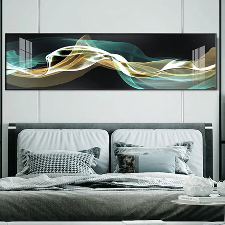Flowing Vibes Abstract Wall Art Fine Art Canvas Prints Wide Format Pictures For Living Room Above Sofa Pictures For Above The Bed | Bowlift