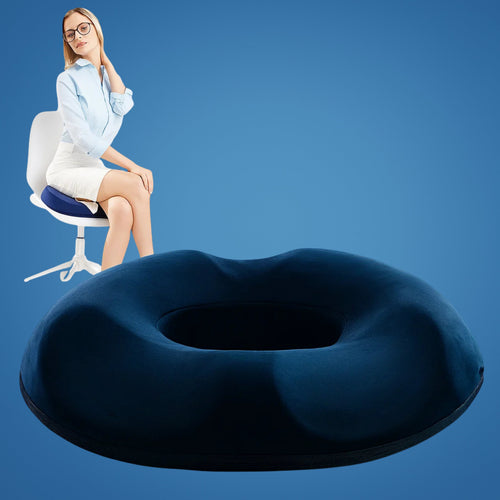 SitRelief | Donut Seat Cushion – Tailbone & Haemorrhoid Relief – Memory Foam – Washable Cover – Office, Travel, Postpartum Use Bowlift