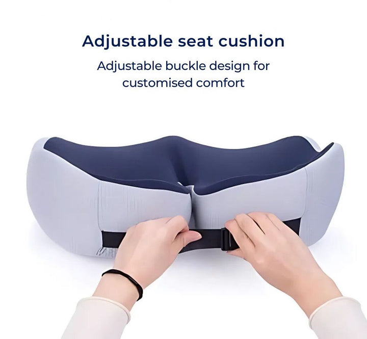 SitSmart Adjustable Memory Foam Sit Bone Relief | Seat Cushion for Tailbone Pressure Pain - Posture Support in Office Chairs Bowlift