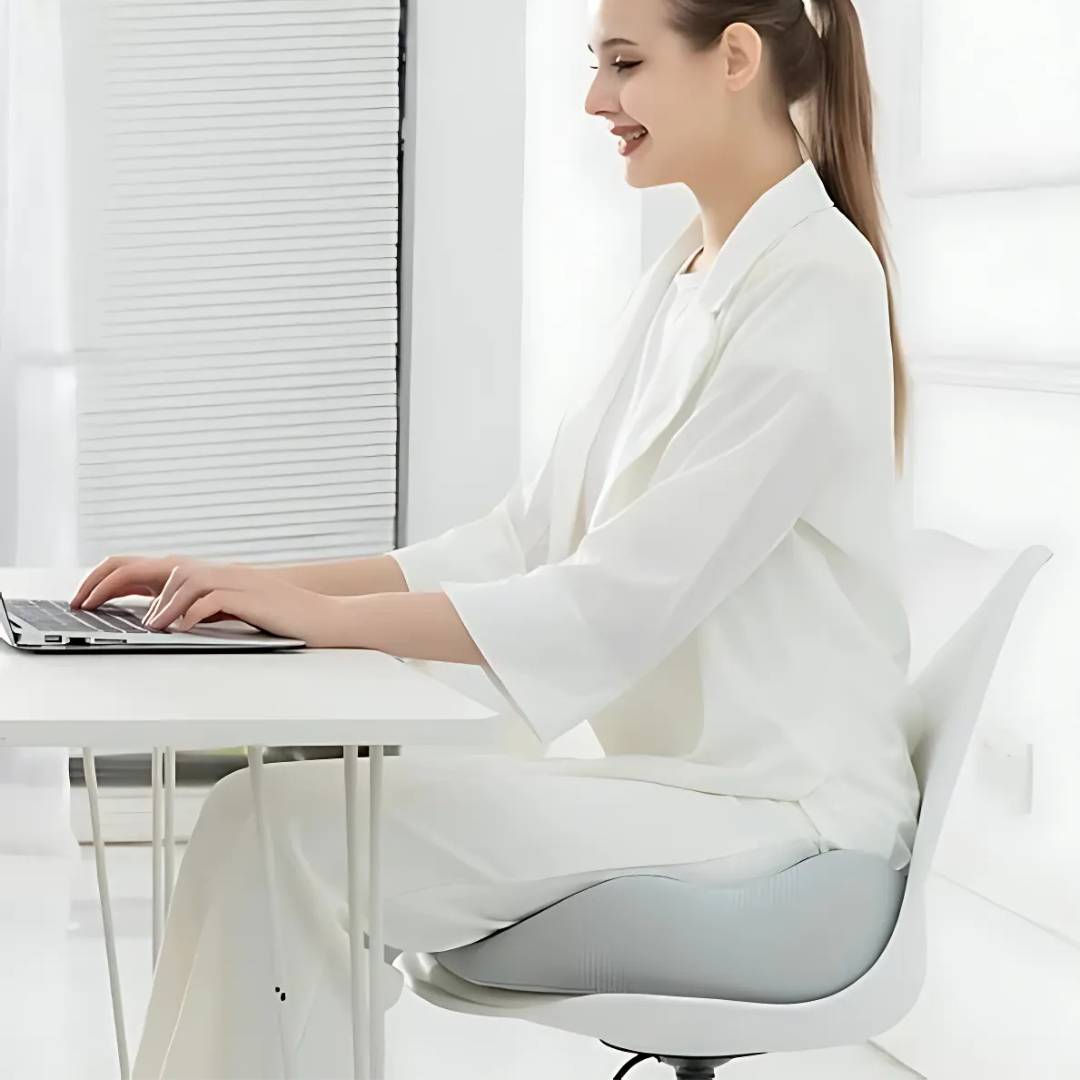 BowLift | SitSmart Adjustable Memory Foam Seat Cushion | Tailbone Relief & Posture Support for Office, Car, and Dining Chairs
