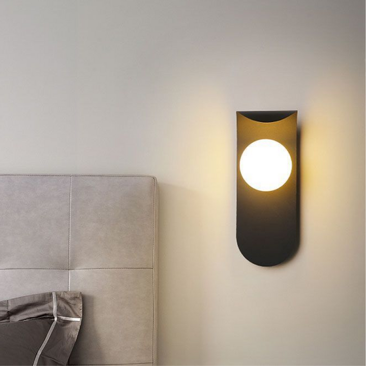 BowLift | Scandinavian Bamboo Wall Lamp, Elegant Wall Sconce with Soft LED Light for Bedroom and Living Room