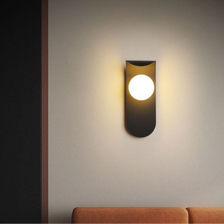 BowLift | Scandinavian Bamboo Wall Lamp, Elegant Wall Sconce with Soft LED Light for Bedroom and Living Room