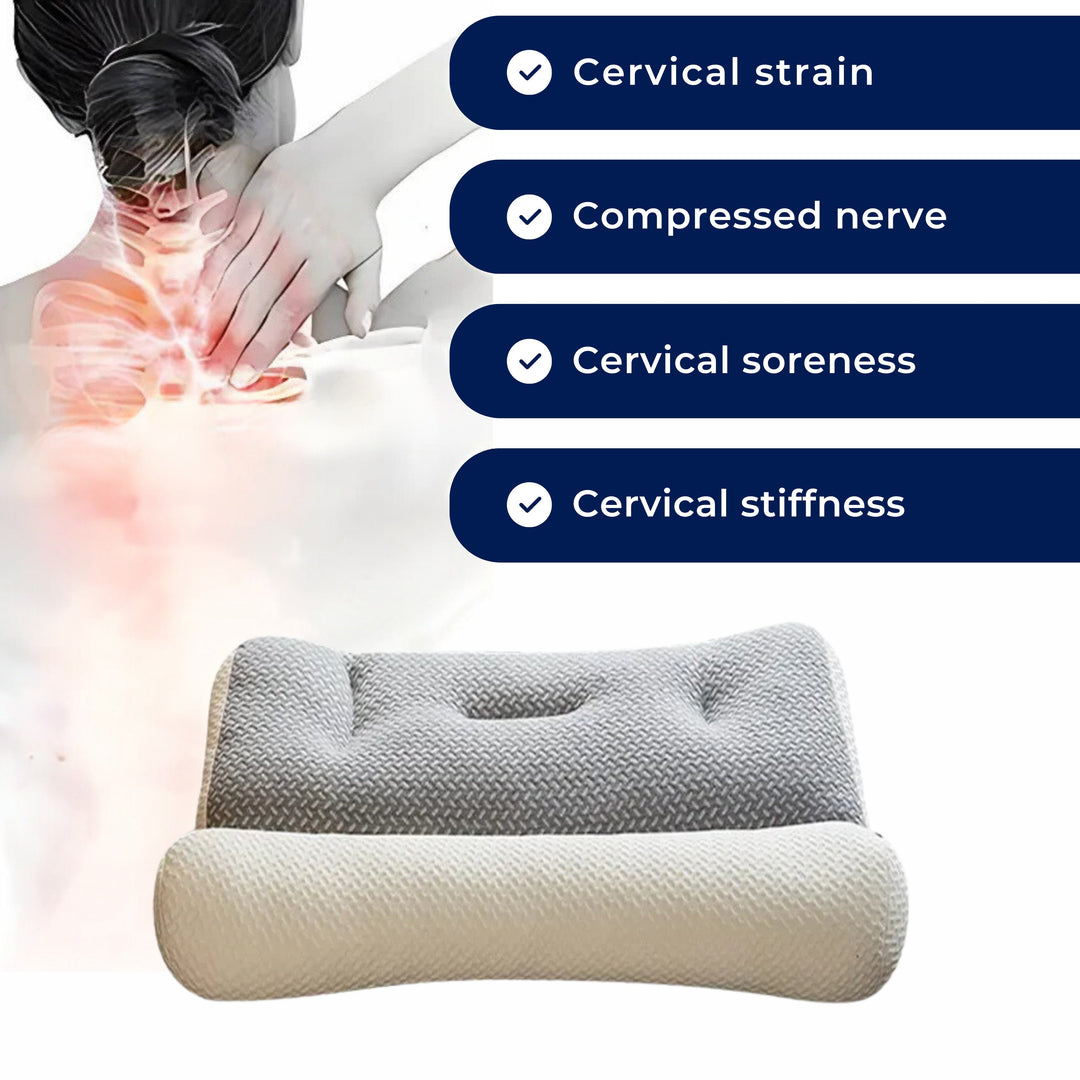 SpineEase | Orthopedic Neck Pillow – Pain Relief – Breathable Memory Foam – For Side Sleepers & All Sleep Positions Bowlift