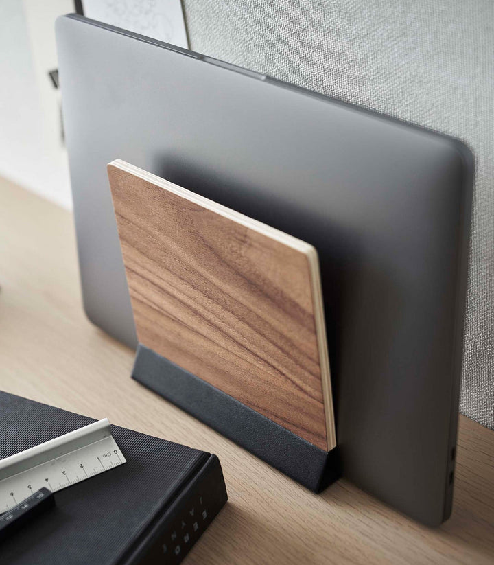 BowLift | Slim Laptop Stand - Steel + Wood