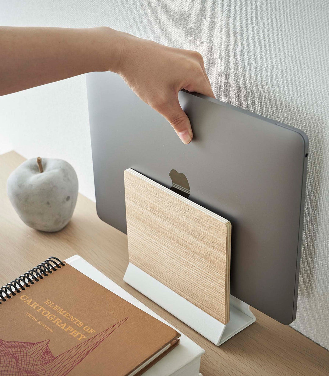 BowLift | Slim Laptop Stand - Steel + Wood
