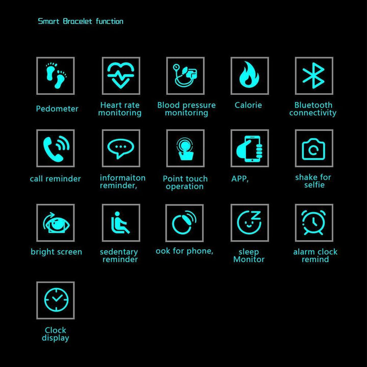 BowLift | Smart Wristband fitness tracker Watch Health Heart rate band Blood Pressure Waterproof Smart Bracelet for Men Women Smartband