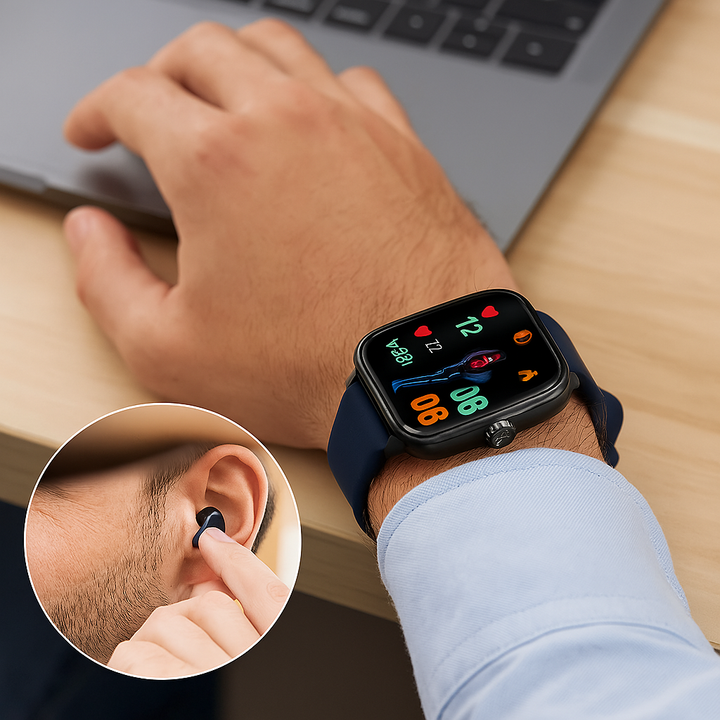 BowLift | Smartwatch for Health & Fitness – EKG, Blood Pressure, Heart Rate Measurement – Compatible with iOS & Android