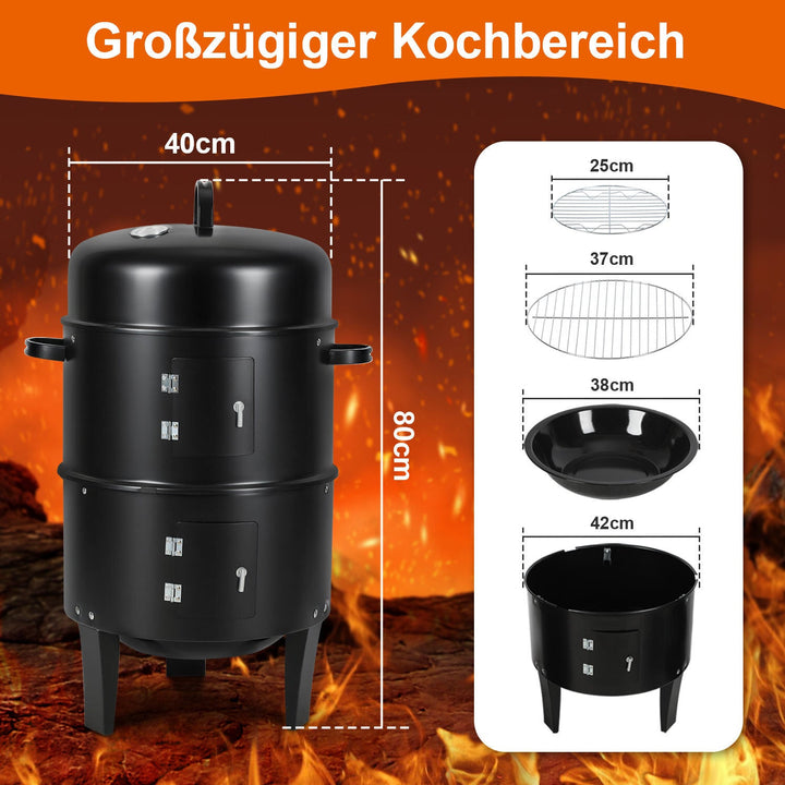 3 in 1 Smoker Smoking Oven 2 Levels | Bowlift