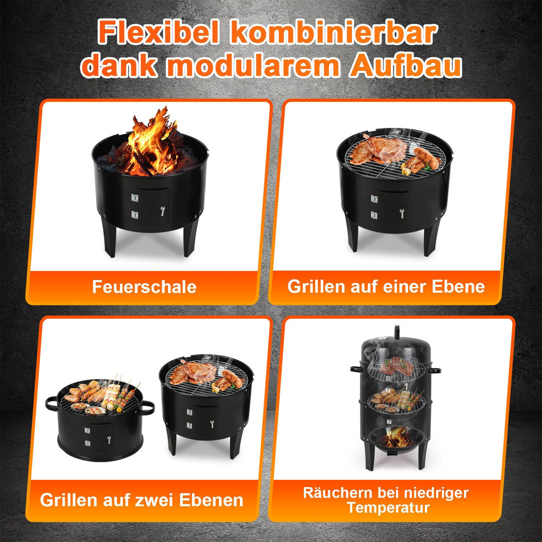 3 in 1 Smoker Smoking Oven 2 Levels | Bowlift