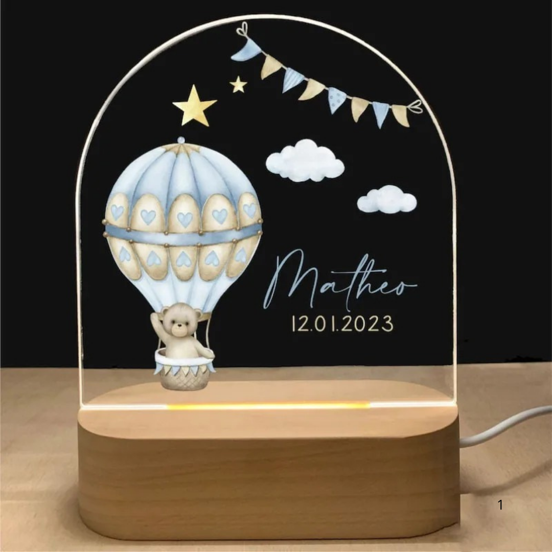 BowLift | Personal Night Light with Name – Soft Warm LED Lighting for Children