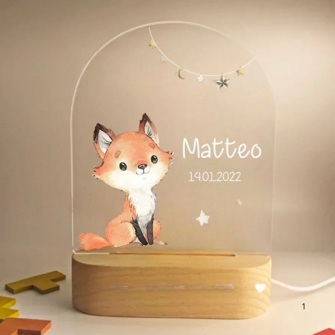 BowLift | Personal Night Light with Name – Soft Warm LED Lighting for Children