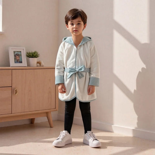 BowLift | LunaLoft Children's Bathrobe with Hood | Ultra Soft & Absorbent | Cozy Microfiber Bathrobe | Luxury Comfort for Boys & Girls