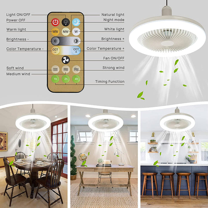 BreezeGlow Fan Light – Ceiling Fan with Remote Control | Bowlift