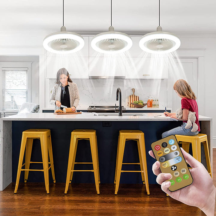 Stylish Ceiling Fan - Screws into Any Light Socket | Bowlift