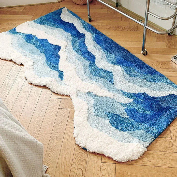 Soft Surf Anti-Slip Plush Wave Rug | Bowlift