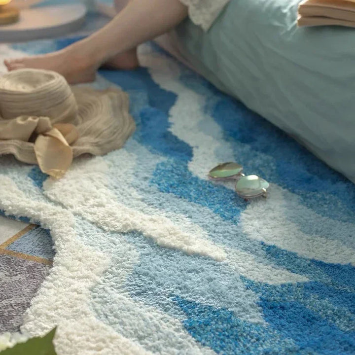 Soft Surf Anti-Slip Plush Wave Rug | Bowlift