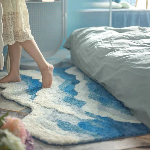 Soft Surf Anti-Slip Plush Wave Rug | Bowlift
