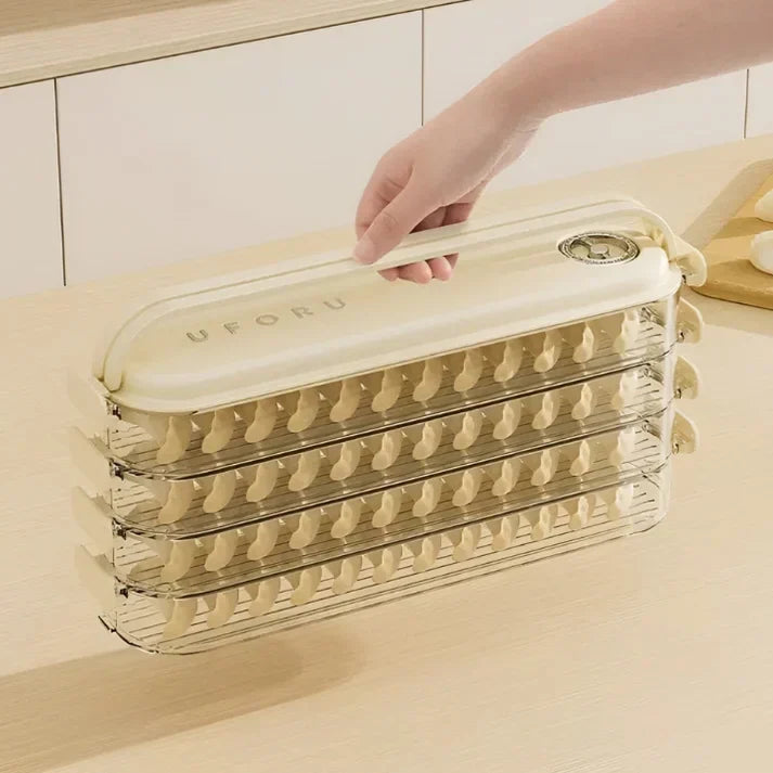 BowLift | Stackable Freshness Containers With Freshness Valve - Storage Solutions For Food in the Refrigerator - 4 Piece Set