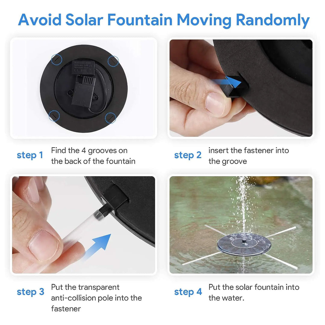 BowLift | Solar-Powered Water Fountain | Effortless Installation & Multiple Spray Patterns for Garden Ponds and Birdbaths