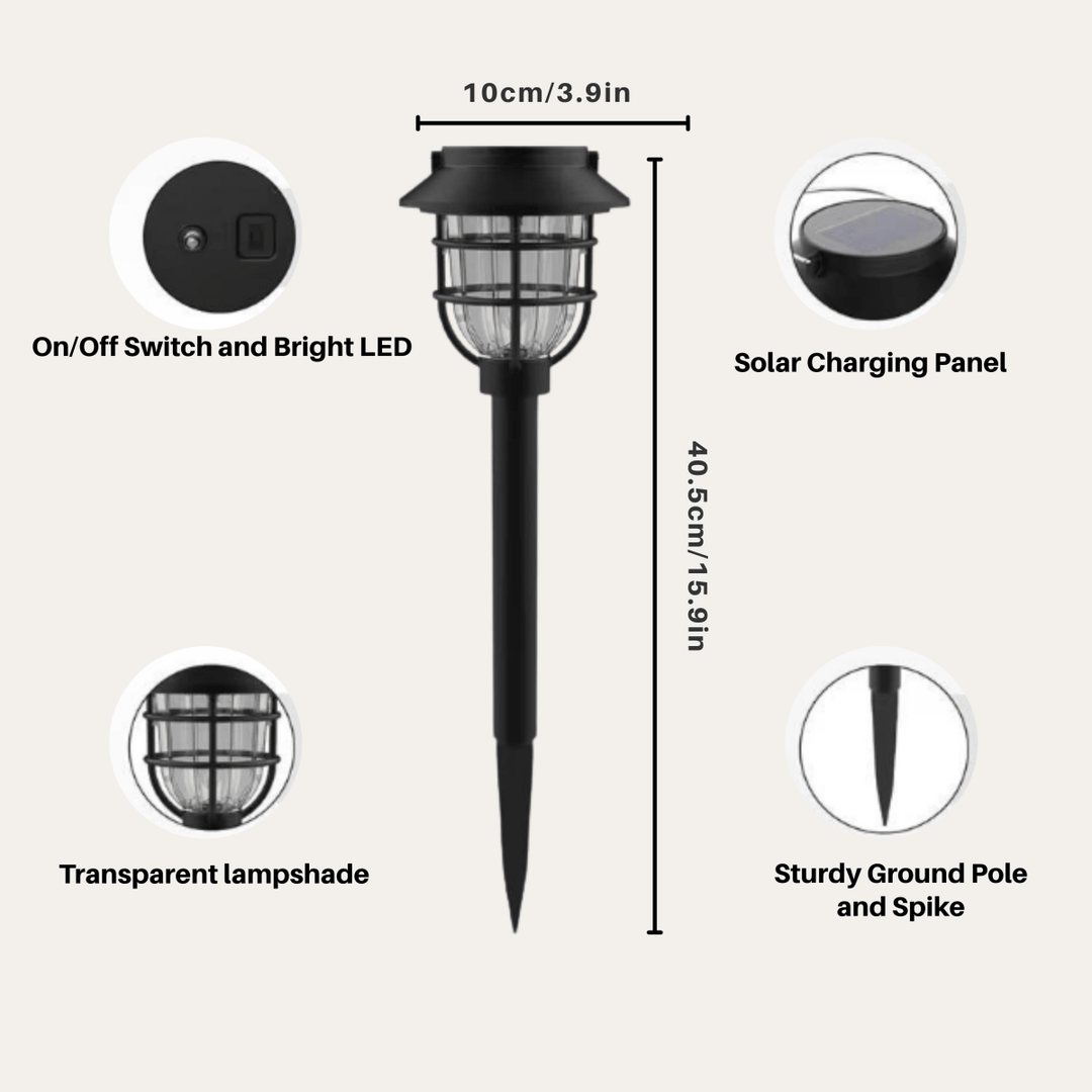 BowLift | Solar-powered LED Garden Path Lights for Safe & Decorative Outdoor Lighting (Set of 2)