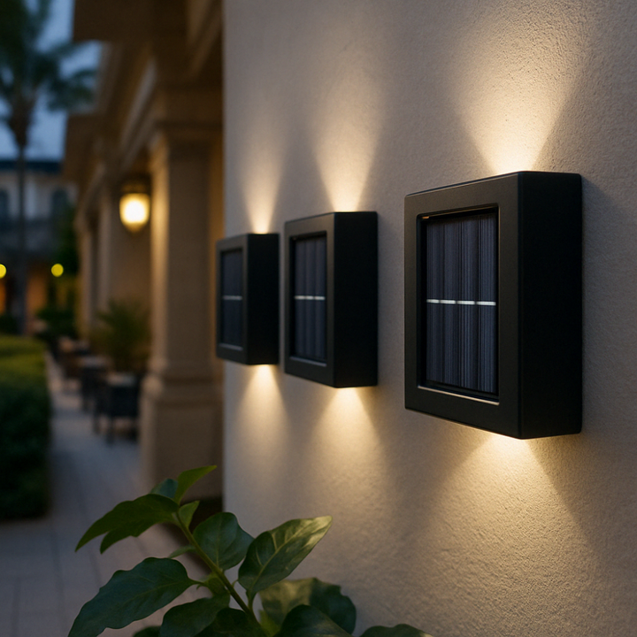 BowLift | SolarGlow Luxe Solar Wall Lamps – Wireless, Stylish & Ready For Sultry Evenings