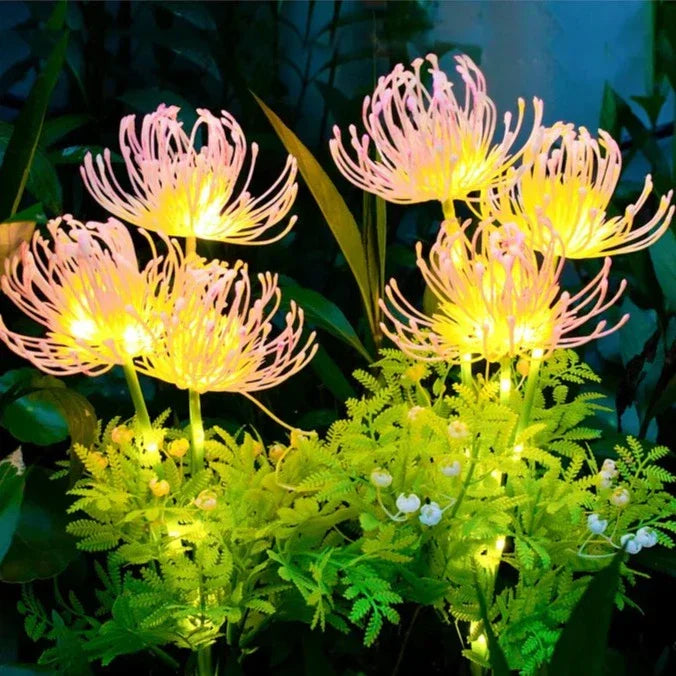 Solar Illuminating Flowers for Outdoors – 2 Packs of LED Garden Lighting | Bowlift