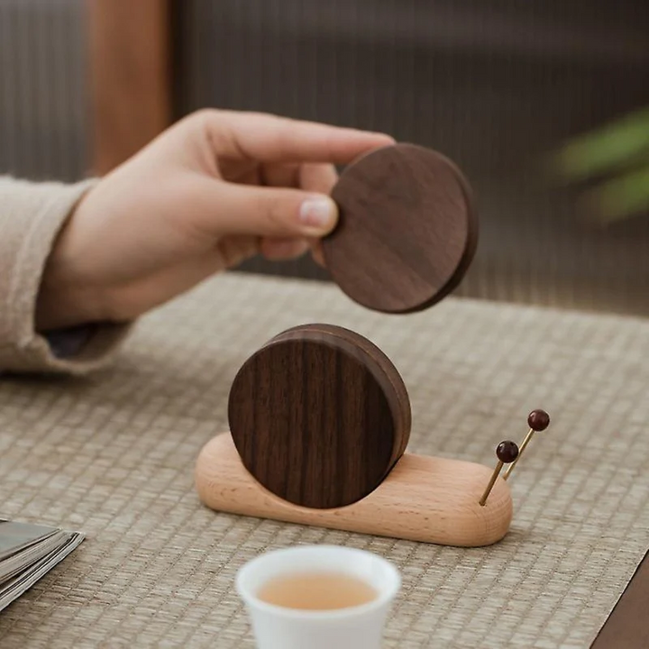 BowLift | Walnut Coasters | Scandinavian Design, Durable & Eco-Friendly for Table Protection