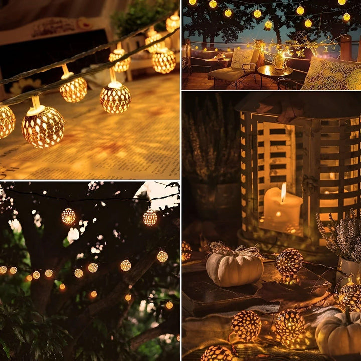 Weatherproof solar powered fairy lights for a warm outdoor atmosphere Bowlift