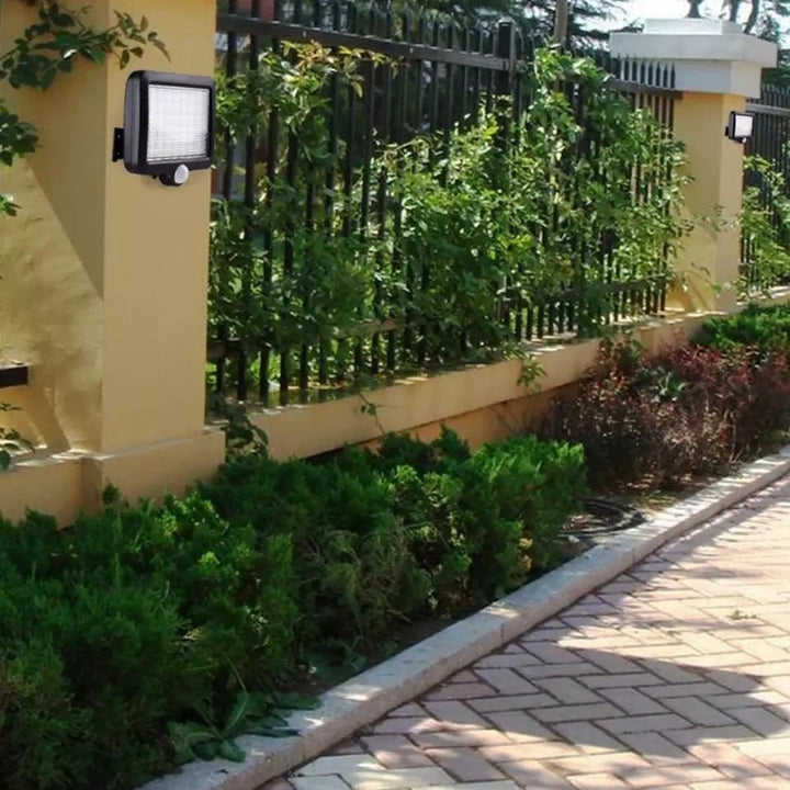 LED lamp black (square) with motion sensor - Solar | Bowlift