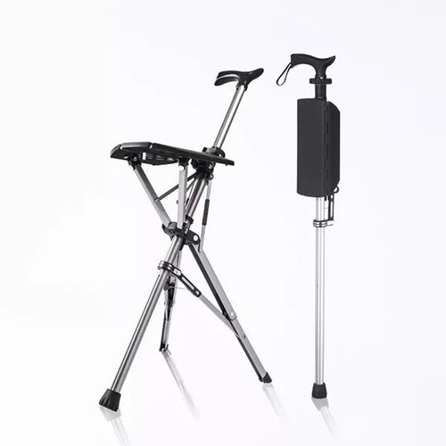 SitWalk Folding Walking Stick – Walking Stick with Sitting Function and Ergonomic Grip | Bowlift