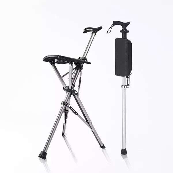 SitWalk Folding Walking Stick – Walking Stick with Sitting Function and Ergonomic Grip | Bowlift