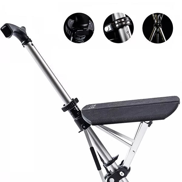 SitWalk Folding Walking Stick – Walking Stick with Sitting Function and Ergonomic Grip | Bowlift