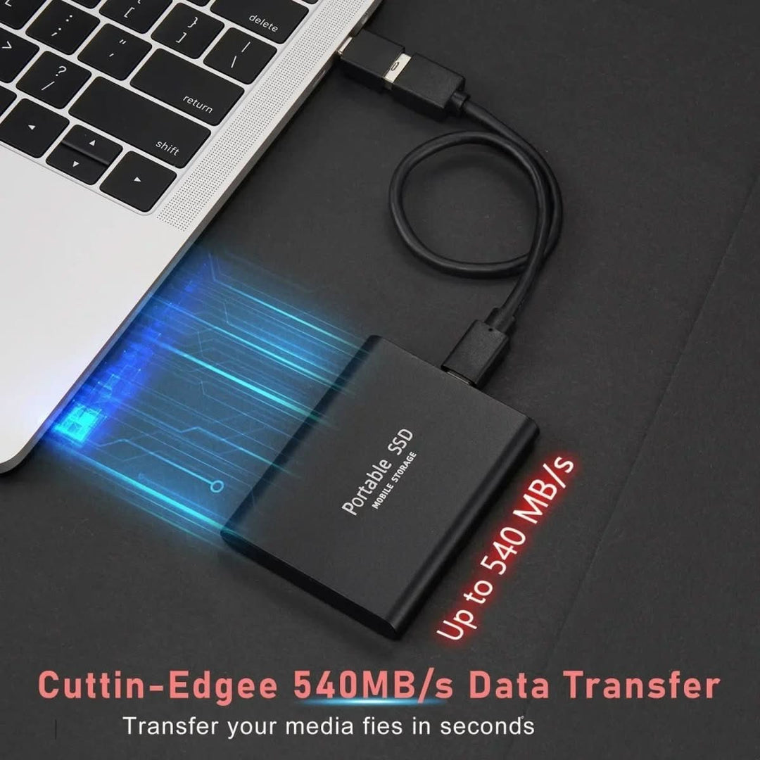 BowLift | External 100GB hard drive with ultra-fast USB-C & USB 3.1 connection