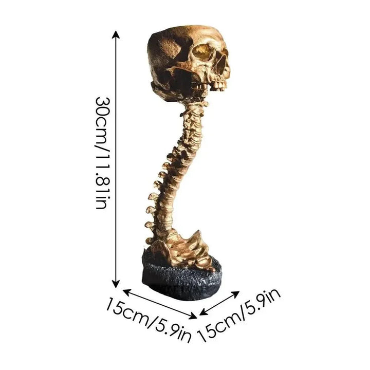 BowLift | BoneBloom | Planter with Skull and Spine