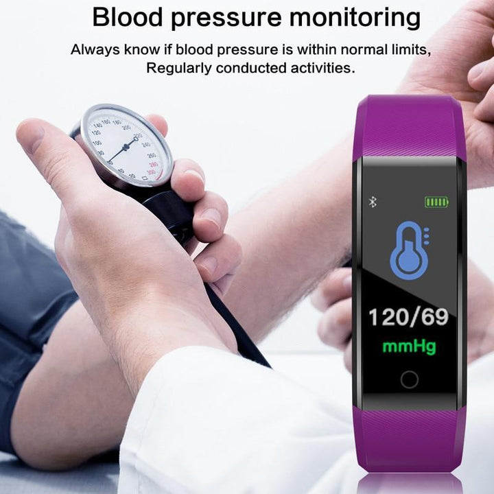 BowLift | Sports Smart Band Heart Rate Fitness Tracker Smart Bracelet Waterproof Smartband Blood Pressure Smart Wristband Smart Watch Men