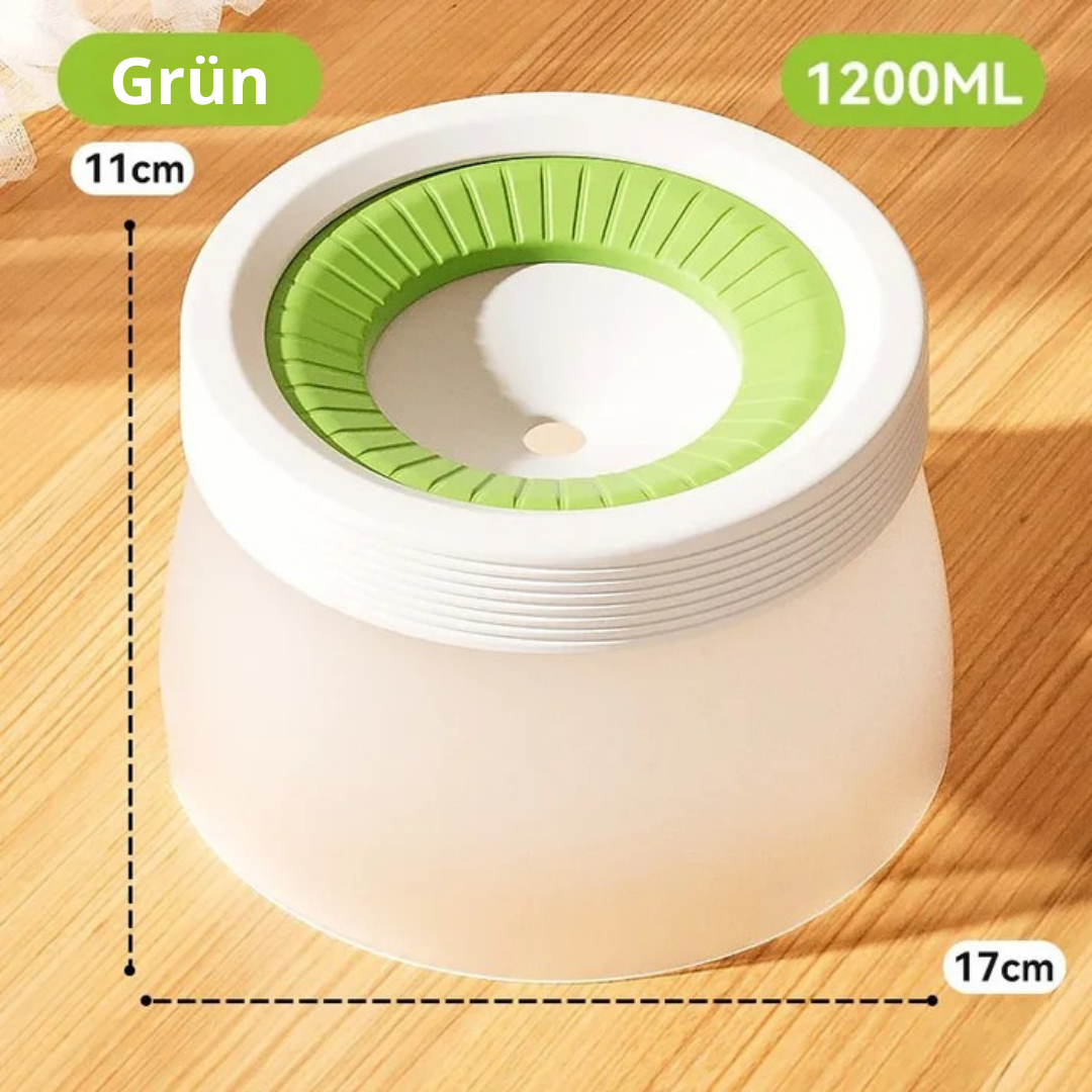 Leak-proof splash guard bowl for dogs & cats Bowlift