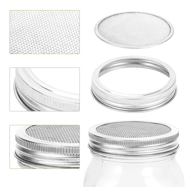 Sprouting glass germination glass 2pcs with lid & sieve 950ML | Bowlift