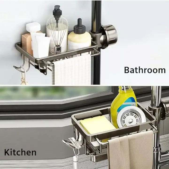 BowLift | Faucet sink organizer – stainless steel, compact and practical