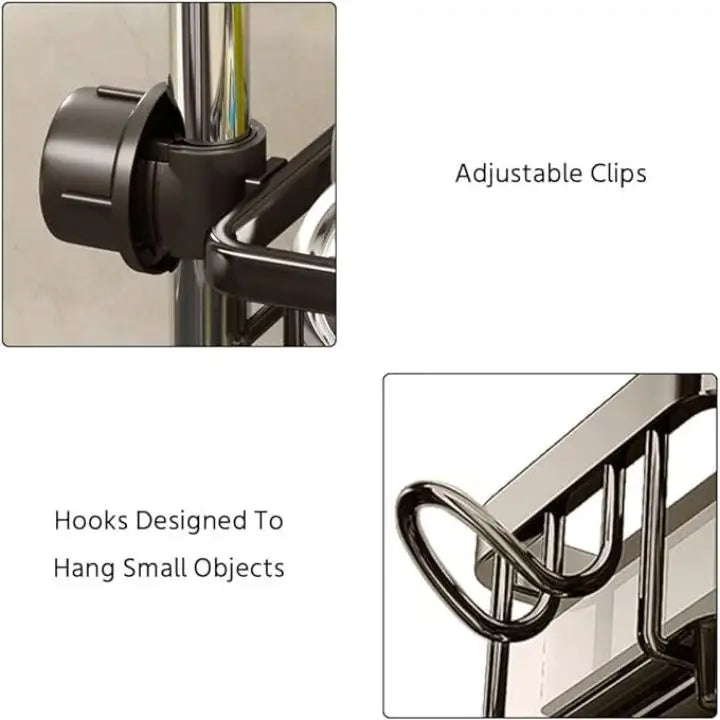 BowLift | Faucet sink organizer – stainless steel, compact and practical