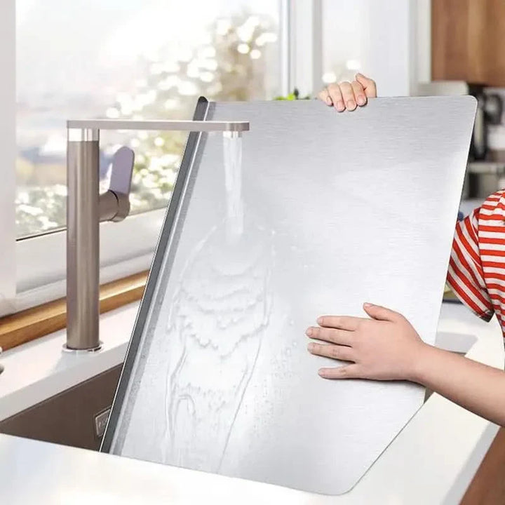BowLift | SliceGrip Stainless Steel Cutting Board with Spill Guard