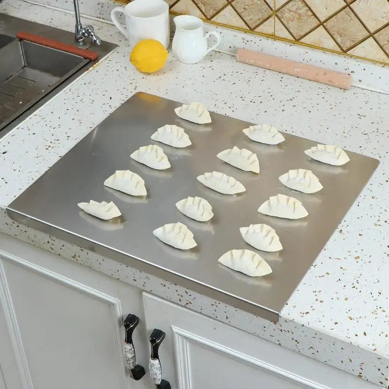 BowLift | SliceGrip – Stainless Steel Cutting Board with Non-Slip and Raised Edge