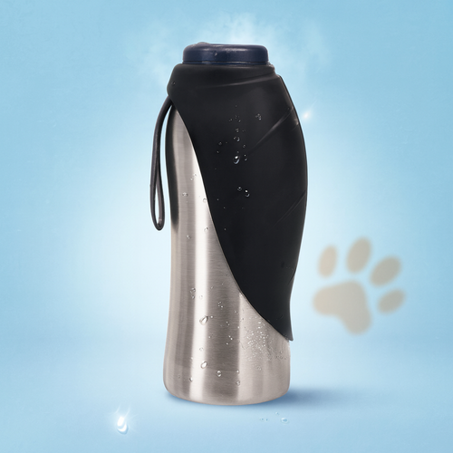 BowLift | Stainless Steel Dog Water Bottle Portable Leak Proof Travel Bowl