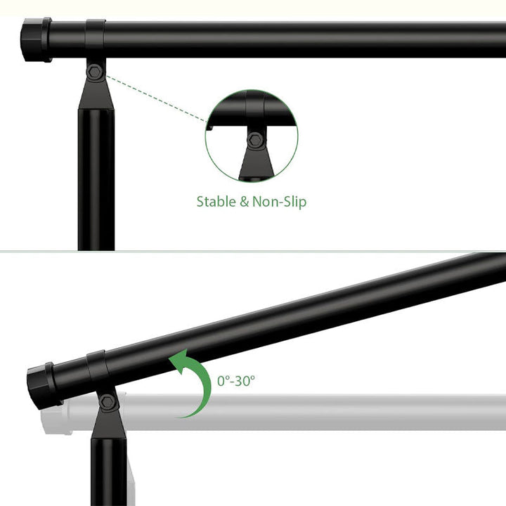 BowLift | Outside Step Metal Handrail Black Railing Kit 2-5 Steps Anti-Slip Stair Handrail