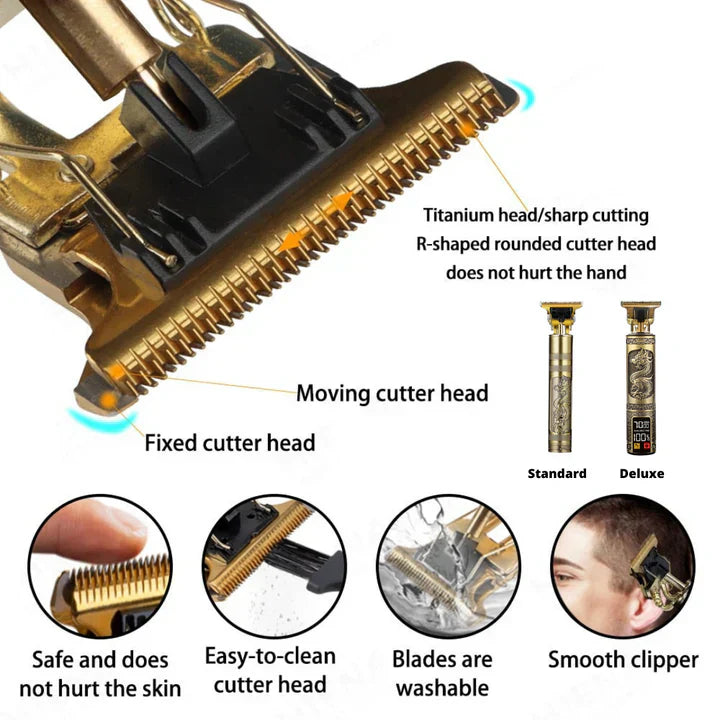 Professional hair clipper with carbon steel T-blade | Bowlift