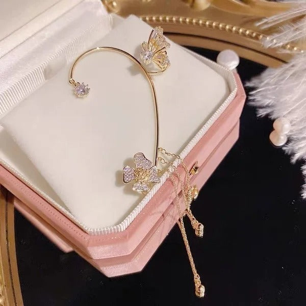 BowLift | Elegant Statement Earrings with Butterfly Design and Shimmering Zirconia