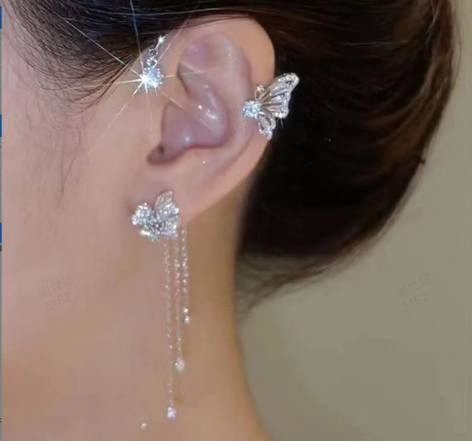 BowLift | Elegant Statement Earrings with Butterfly Design and Shimmering Zirconia